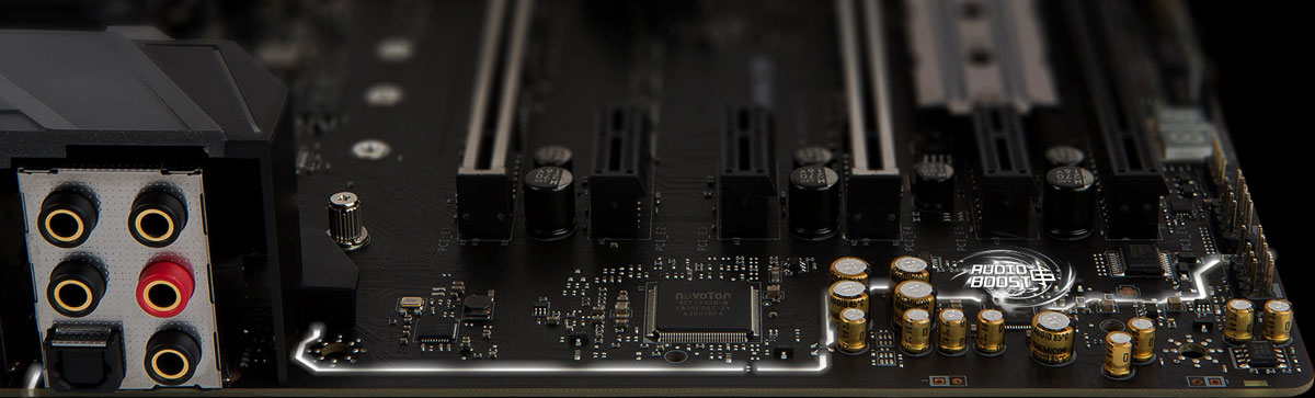 Audio Ports on the Side of the MSI Enthusiast Motherboard