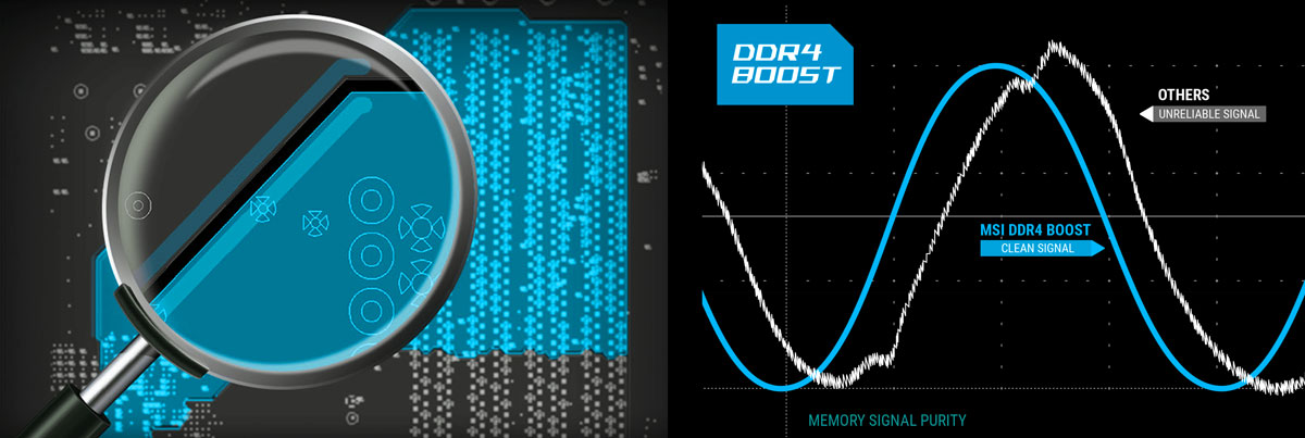 Memory Signal Purity Graph, DDR4 BOOST Logo