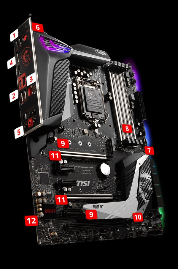 Used - Very Good: MSI MPG Z390 GAMING PRO CARBON LGA 1151 (300