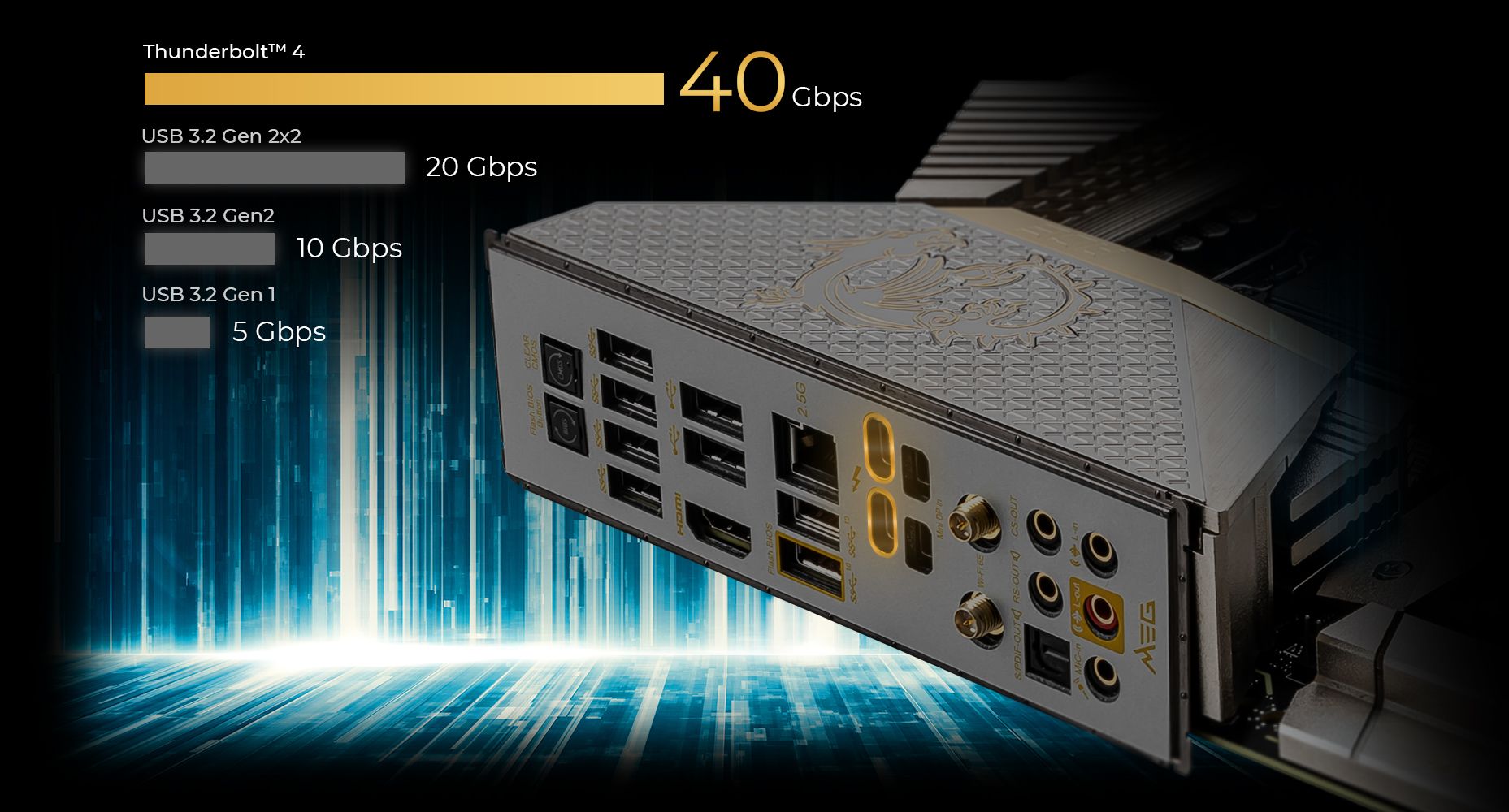 MSI MEG Z590 ACE GOLD EDITION LGA 1200 ATX Intel Motherboard 