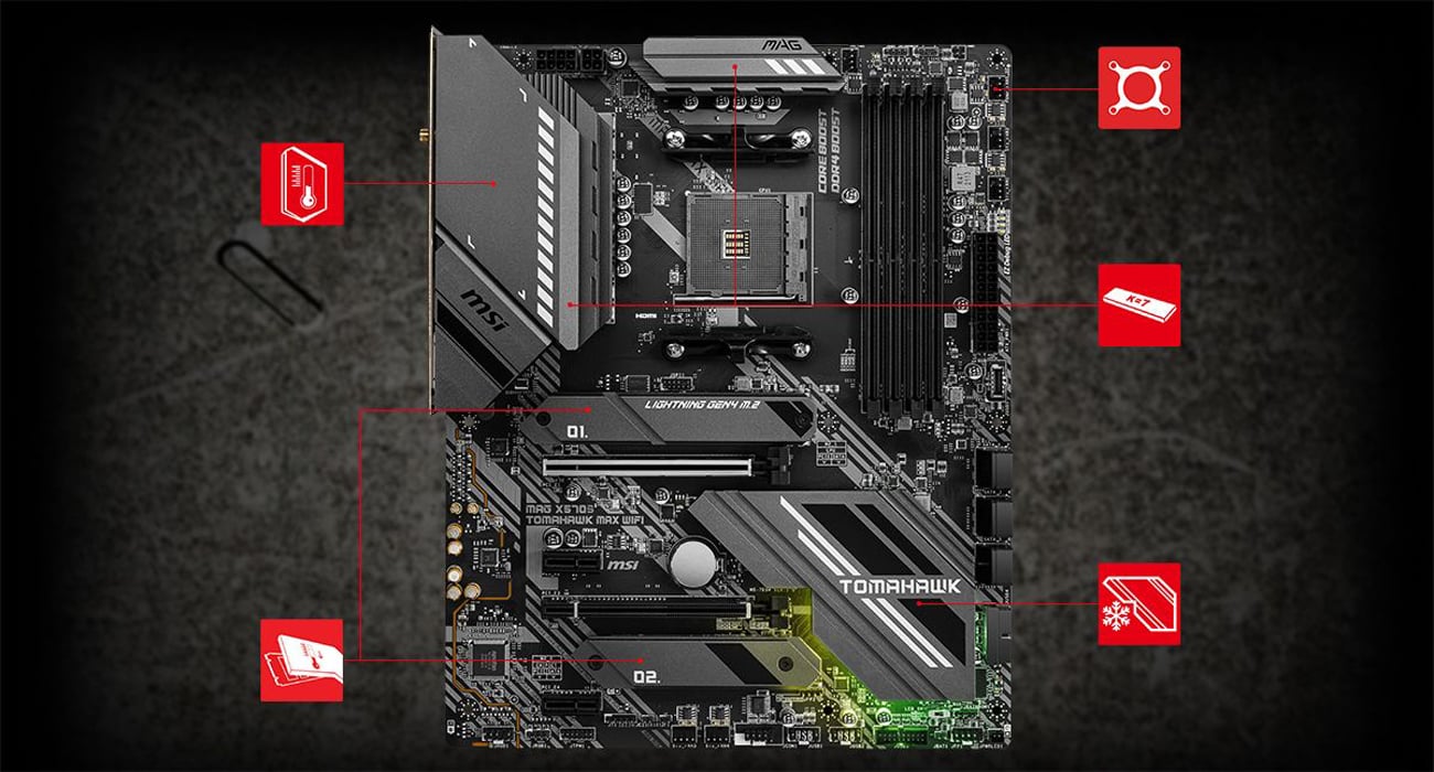 MSI MAG X570S TOMAHAWK MAX WIFI AM4 ATX AMD Motherboard