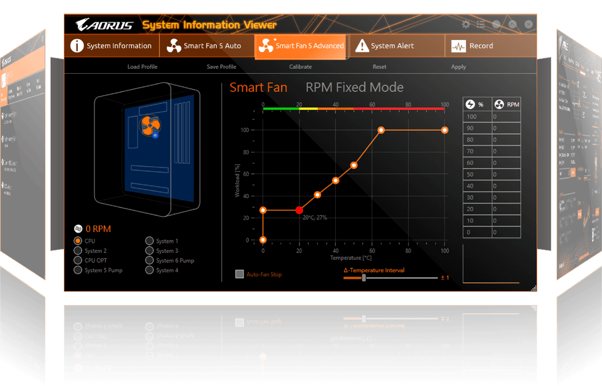 AORUS System Information Viewer graphical UI