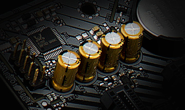 ASRock X470 Audio Chip and Capacitors