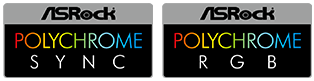 ASRock polychrome sync and polychrome RGB logos
