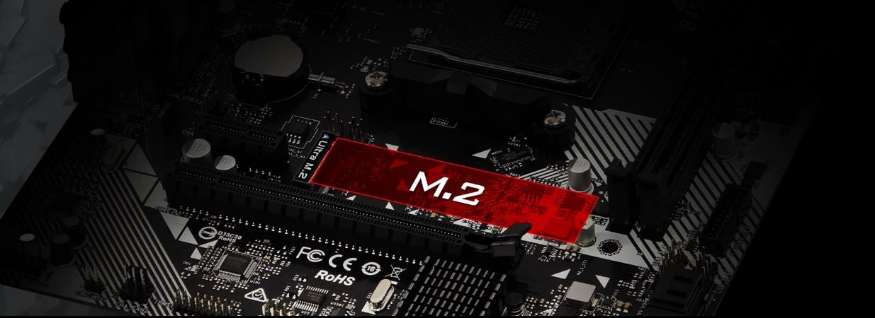 Ultra M.2 32 Gb/s (PCIe Gen3 x4 & SATA 3) area on the motherboard