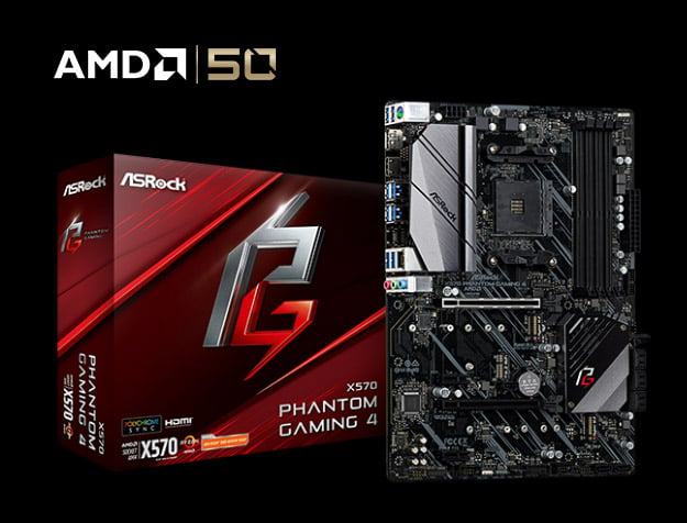 ASRock X570 PHANTOM GAMING 4 AM4 AMD X570 SATA 6Gb/s ATX AMD Motherboard