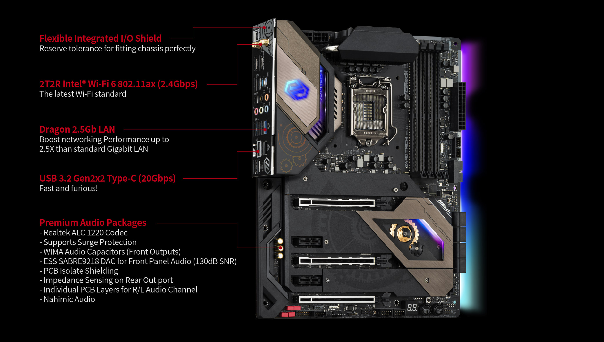 ASRock Z490 Taichi LGA 1200 ATX Intel Motherboard - Newegg.com