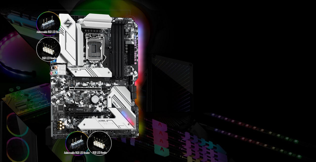 ASRock H470 STEEL LEGEND LGA 1200 ATX Intel Motherboard - Newegg.com