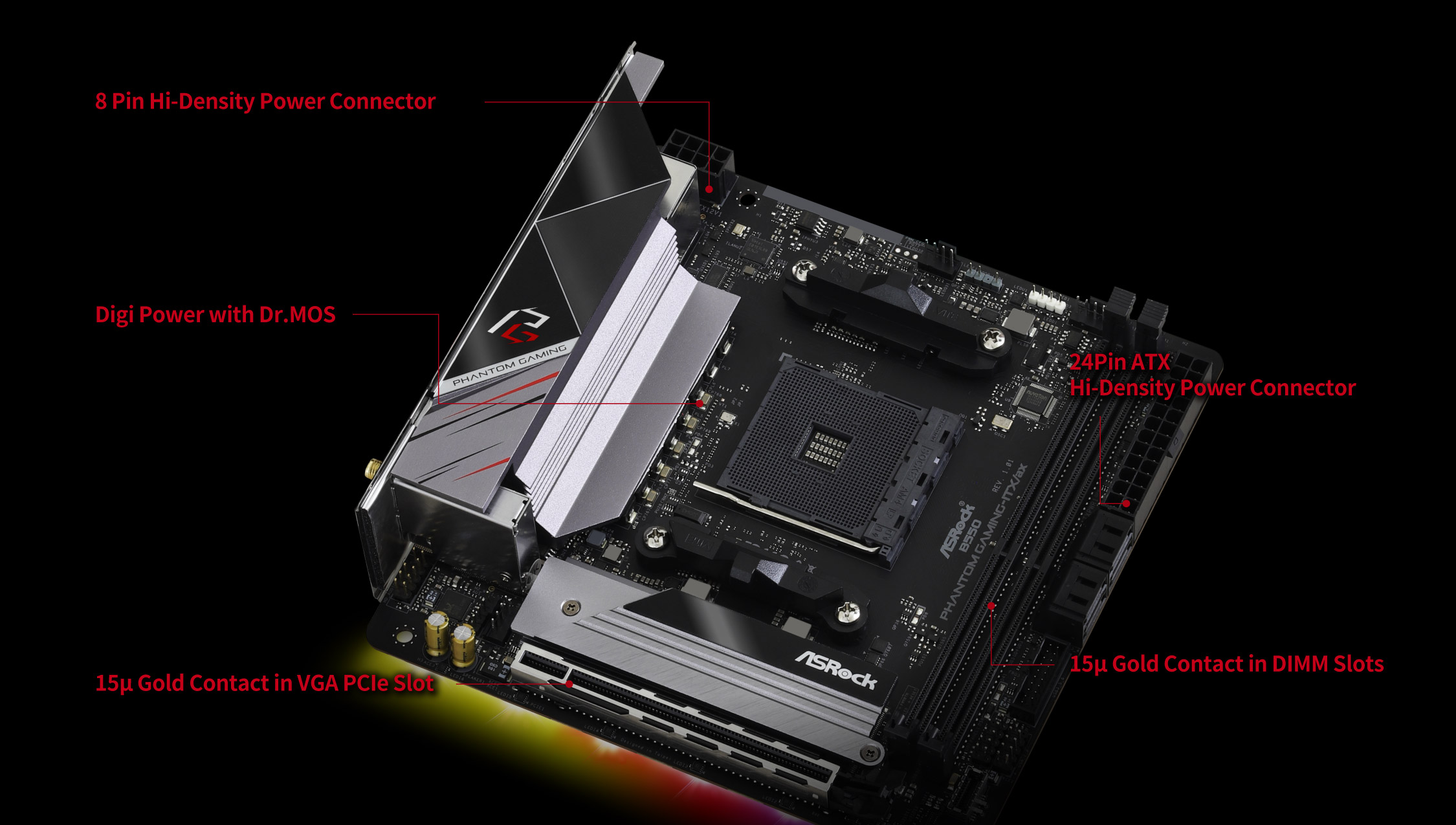 ASRock B550 Phantom Gaming ITX AMD Motherboard - Newegg.ca
