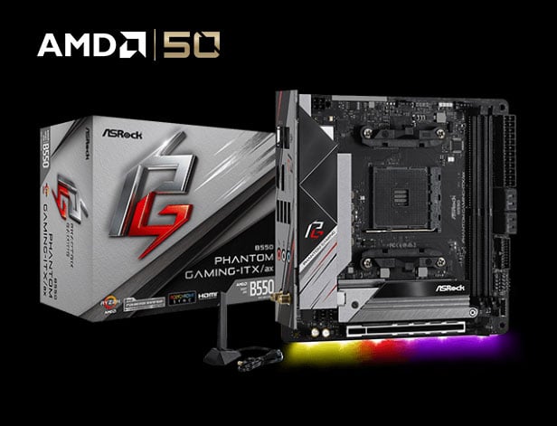 ASRock B550 Phantom Gaming ITX AMD Motherboard - Newegg.com