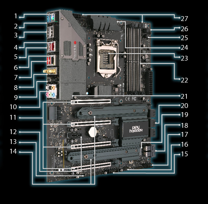 SUPERMICRO SuperO MBD-C9Z390-PGW-O LGA 1151 (300 Series) ATX Intel