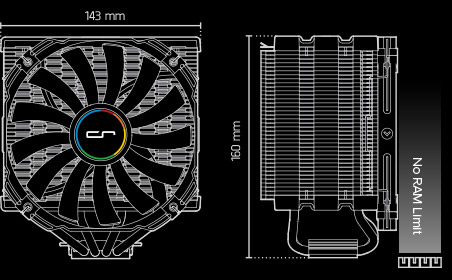 Cryorig H5 Universal CR-H5A Mid Tower CPU Heatsink with XT140 Fan