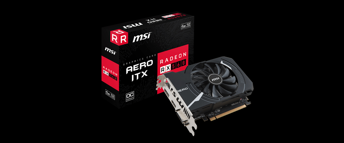 Refurbished: MSI Radeon RX 560 Video Card RX 560 AERO ITX 4G OC