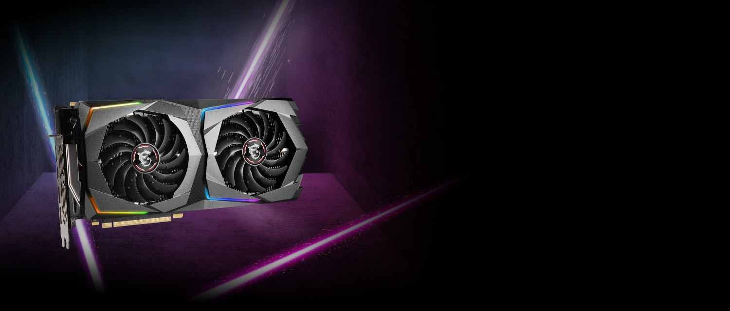 MSI RTX 2070 Super GAMING X 8GB graphics card with purple rays