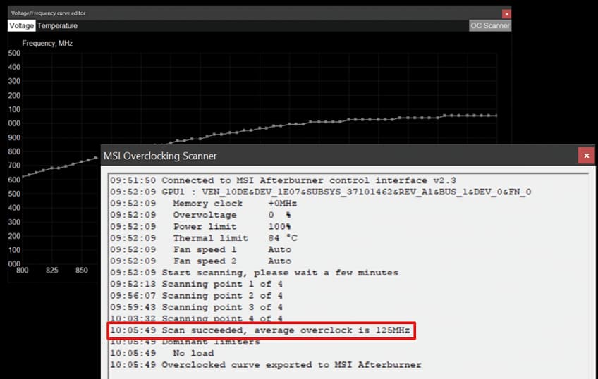 the interface of OC Scanner software
