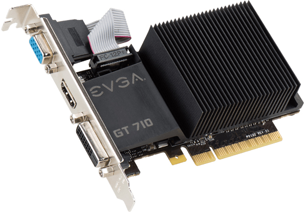 Refurbished: EVGA GeForce GT 710 DirectX 12 01G-P3-2710-RX 1GB 64