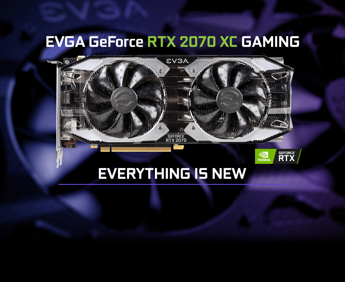 EVGA GeForce RTX 2070 XC GAMING, 08G-P4-2172-KR, 8GB GDDR6, Dual HDB Fans &  RGB LED 