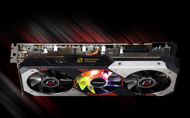 close look at the ARGB LEDs on this graphics card