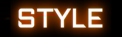 Orange Neon Glowing Text That Reads: STYLE