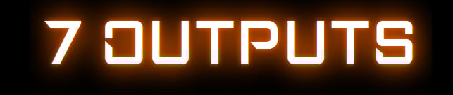 Orange Neon Glowing Text That Reads: 7 OUTPUTS
