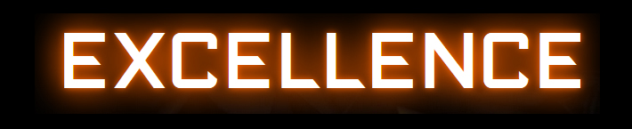 Orange Glowing Neon Text That Reads: EXCELLENCE