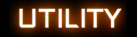 Orange Glowing Text That Reads: UTILITY