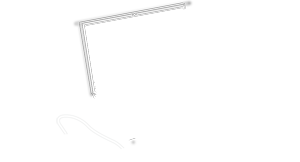 Outline graphic of a laptop and cable
