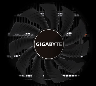 GIGABYTE GV-N208TWF3OC-11GC graphics card's fan spinning forward