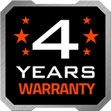 4-year warranty badge