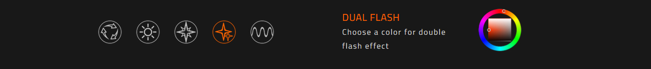 Different Icons for the GIGABYTE GeForce RTX 2070 Graphics Card's Lighting Effects