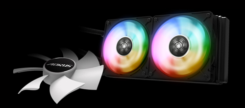 2 dynamic adjustment fan with RGB lighting