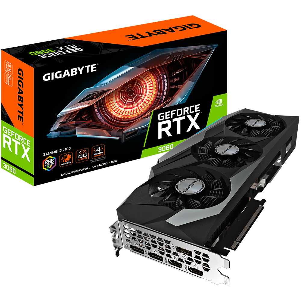 GIGABYTE GeForce RTX 3080 GAMING OC 10GB Video Card, GV