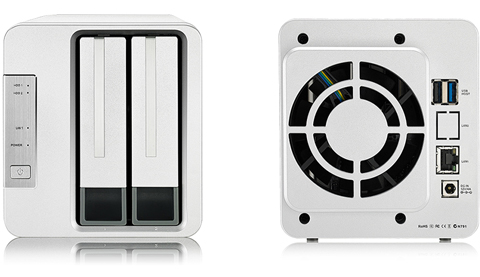 NOONTEC-TerraMaster F2-220 NAS Server 2-Bay Intel Dual Core 2.41GHz 2GB RAM Network RAID Storage for Small/Medium Business (Diskless)
