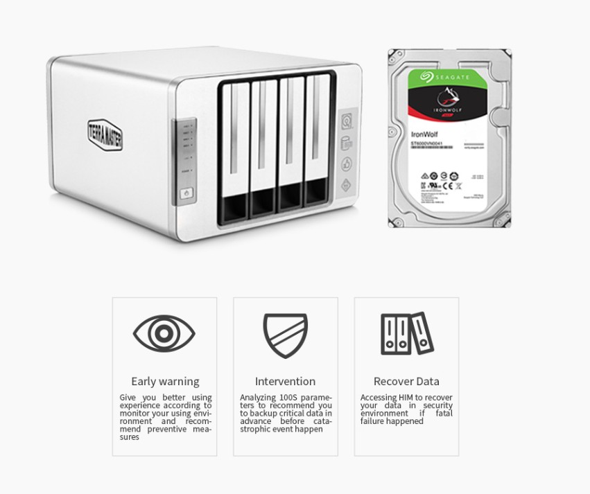 Terramaster F4-220 100MB/S DISKLESS nas for plex 100MB/S