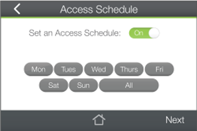 Access Schedule Window