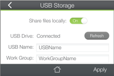 USB storage window