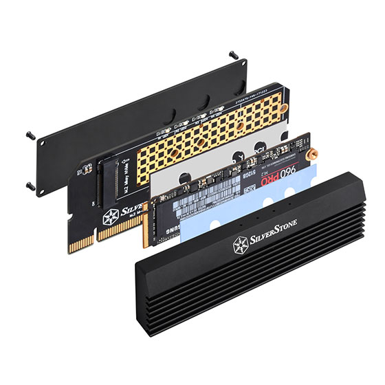 Silverstone ECM23 M.2 NVMe SSD to PCIe 3.0 x16 adapter with
