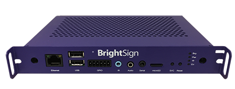 BrightSign HO523 Player Front-Facing Image