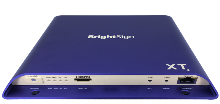 BrightSign XT244 Standard I/O Player Front-Facing View