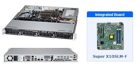 SUPERMICRO SYS-5018D-MTF 1U Rackmount Server Barebone LGA 1150 Intel C224  Express PCH DDR3 1600