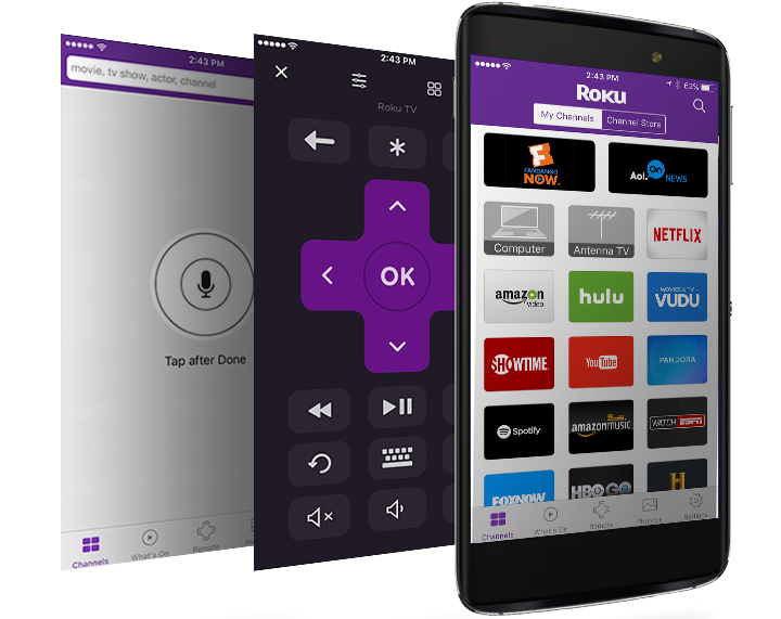 Mobile phone connected to TV to play streaming media