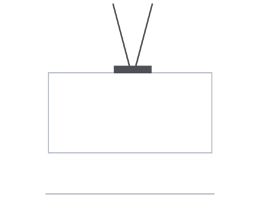 TV with an antenna above it icon