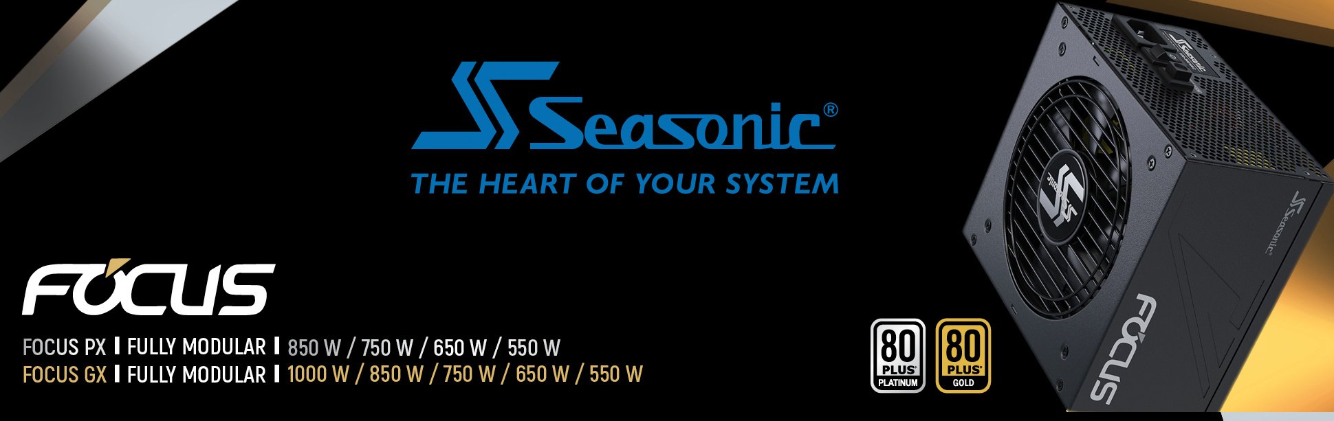 Seasonic FOCUS PX-850, 850W 80+ Platinum Full-Modular, Fan Control