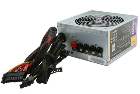 a view of all the connectors on the power supply