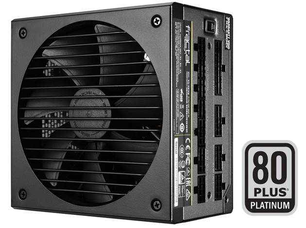 80 PLUS PLATINUM EFFICIENCY Badge Next to the Power Supply Standing Up