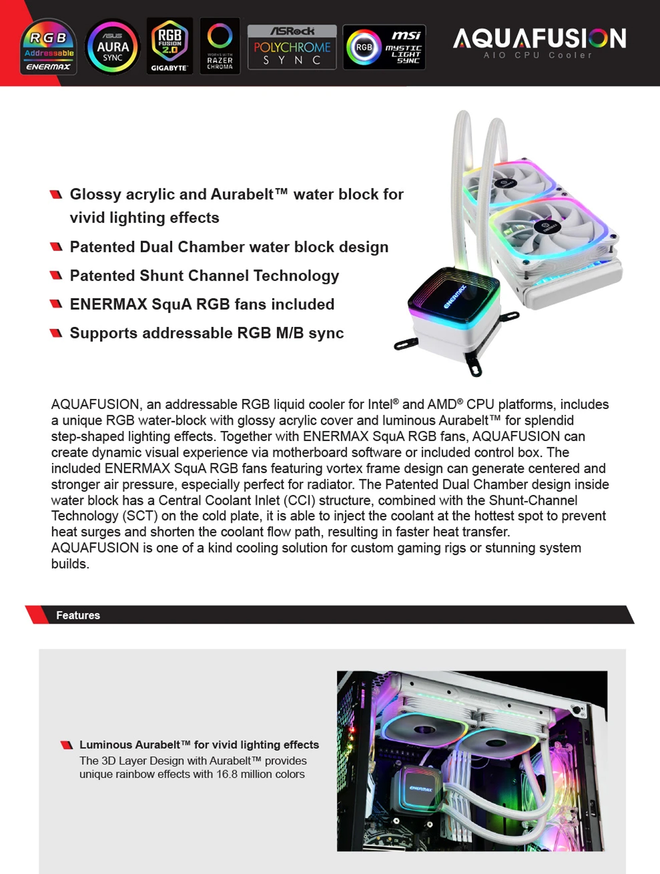Enermax AQUAFUSION 240 CPU Liquid Cooler 