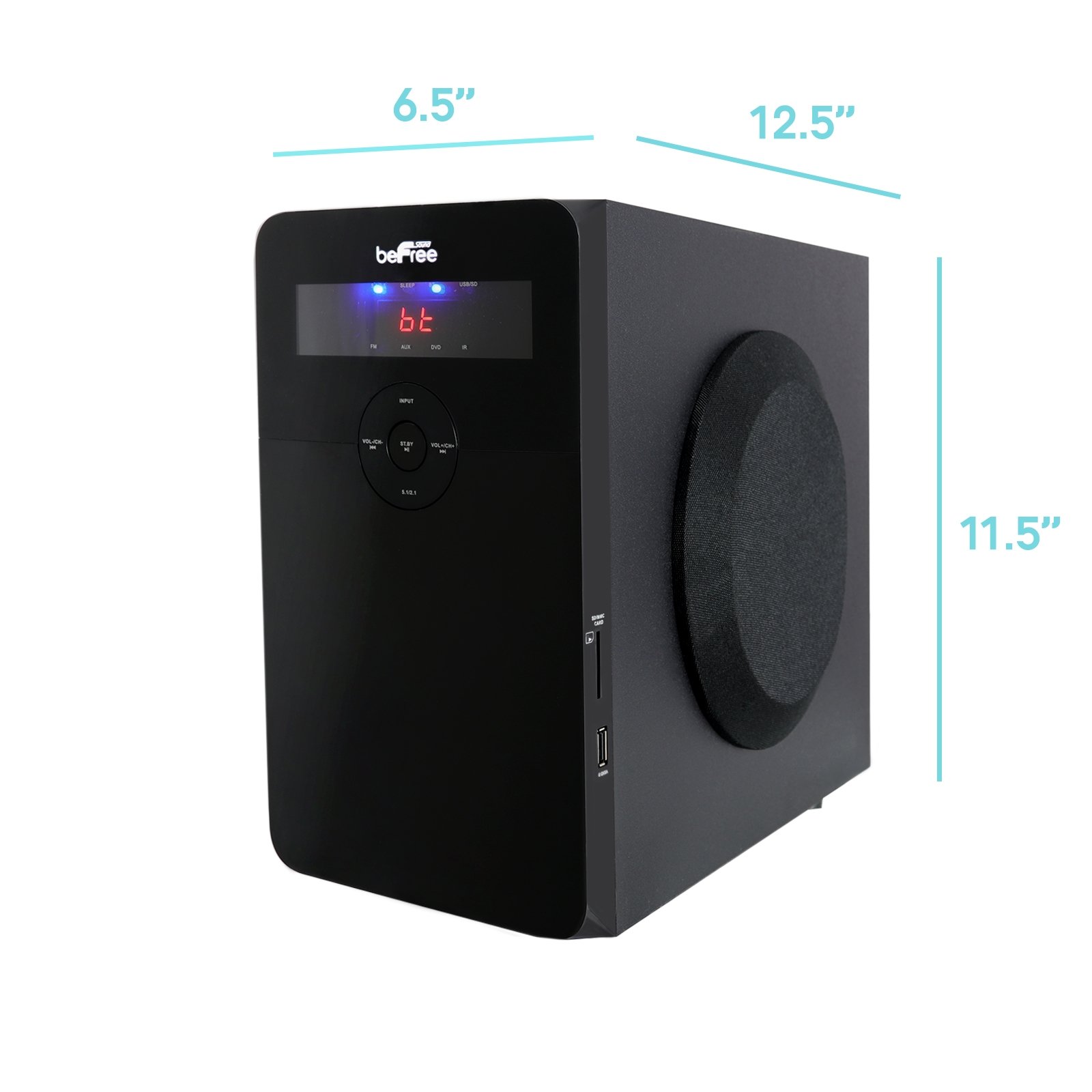 beFree Sound BFS-450 5.1 Channel Surround Bluetooth Speaker System