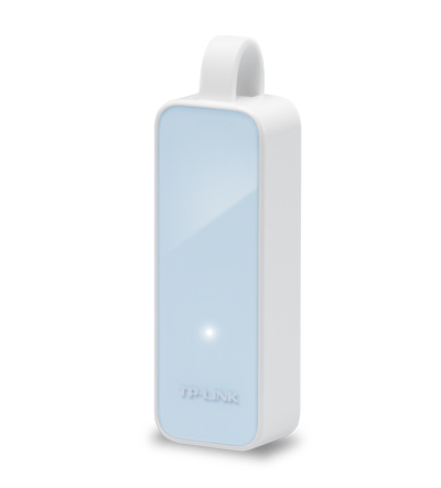 Product Image Angled View: USB 2.0 to 100Mbps Ethernet Network Adapter