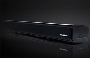 AverMedia GS333 soundbar angled to the left