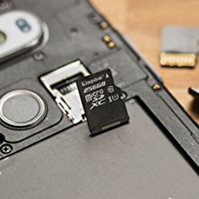 microSD Card Next to an electronic device's port
